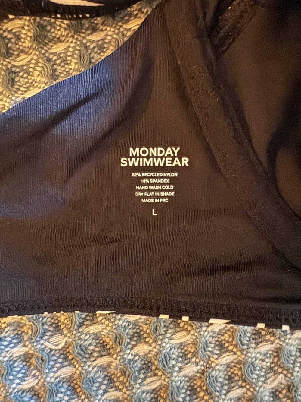 Monday Swimwear - Sorrento Top NWT - Black & White | Size L - Picture 4 of 5